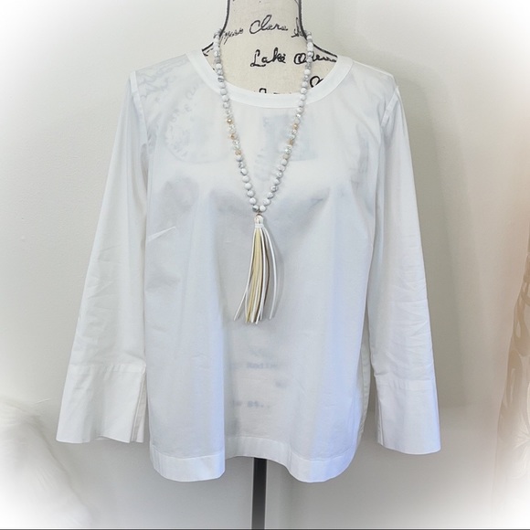 💕Like New J Jill White Shirt Collection Button Down Back Blouse💕 - Picture 4 of 11